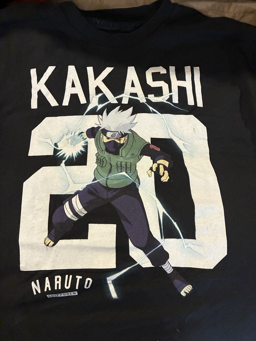 Vintage Graphic Anime T-Shirt, Naruto Kakashi Size L HOM5881